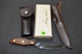 4'' Fixed Blade Knife With Sheath, Schrade Leather Sheath