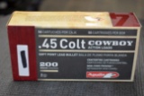 Aguila .45 Colt Cowboy Action Loads, 200 Grain, Soft Point Lead Bullet, 50 Rounds