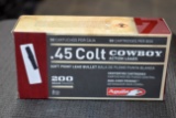 Aguila .45 Colt Cowboy Action Loads, 200 Grain, Soft Point Lead Bullet, 50 Rounds