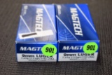 Magtech 9MM Luger, 115 Grain Full Metal Jacket, 100 Rounds