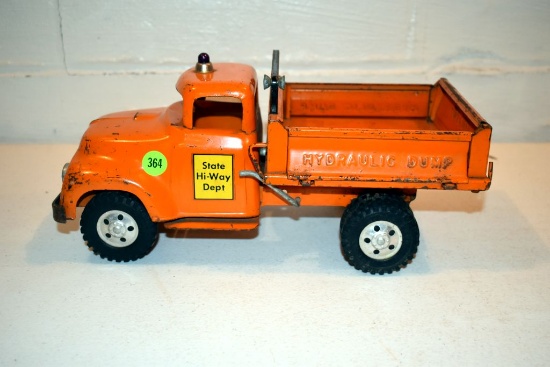 1950s Tonka State Hi Way Dept Hydraulic Dump Truck, No Box