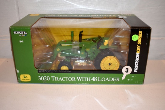 Ertl Britain's Precision Key Series No.3 John Deere 3020 Tractor With 48 Loader, 1/16th Scale With B