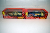 Racing Champions 97 Edition #7 QVC Race Car, 97 Edition #40 Gordon Race Car, 1/24th Scale With Boxes