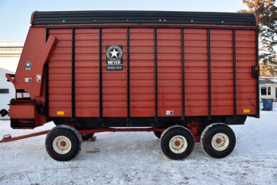Meyers 4516 TSS Forage Box, 16’, Unload Extension With Meyers 1200 Series Running Gear, 12 Ton Tande