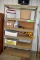 5 shelf metal shelving unit, no contents