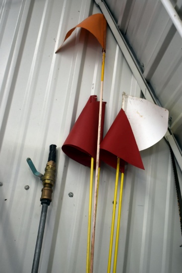 Fiberglass flags & two air extension blowers
