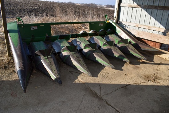 John Deere 643 Low Tin Corn Head, 6 Row30”,  Dual PTO, Good Chains And Sprockets, Low Acres, SN: S64