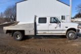 1996 Ford F350 XLT, Dually, 4 Door, 7.3L Turbo Diesel, 4x4, Auto, With 8' Aluma-Line Flat Bed, Miles