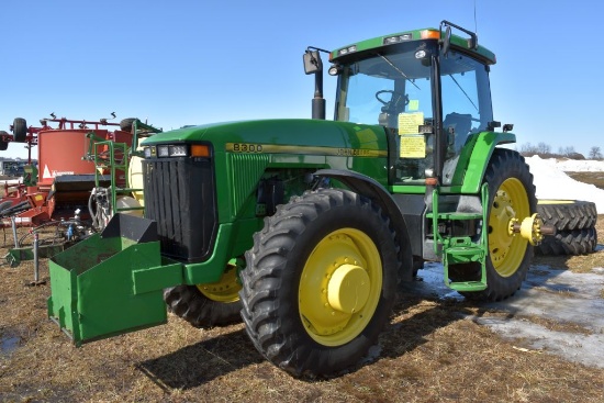 John Deere 8300 MFWD Tractor, Power Shift, 4 Hydr
