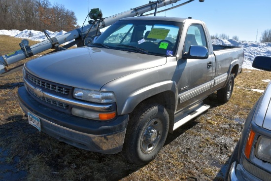 2000 Chevy 2500 LS Pickup, 206,960 Miles, 4x4, 6.