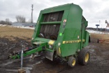 John Deere 566 Round Baler, 5x6 Bale, Net Or Twin