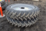 (2) Firestone 380/90R54 Rear Tires On Case IH 10