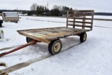 8'x16' Flat Bed Hay Rack On Knoles 8 Ton Running,
