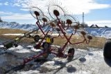 Tonutti RCS 10 Wheel V-Rake, On Hydraulic Cart