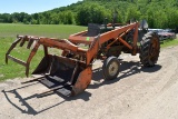 Oliver 880 Gas Tractor, Wide Front, Hydraulic Loader With Grapple Pallet Forks 82'' Bucket, 2588 Hou