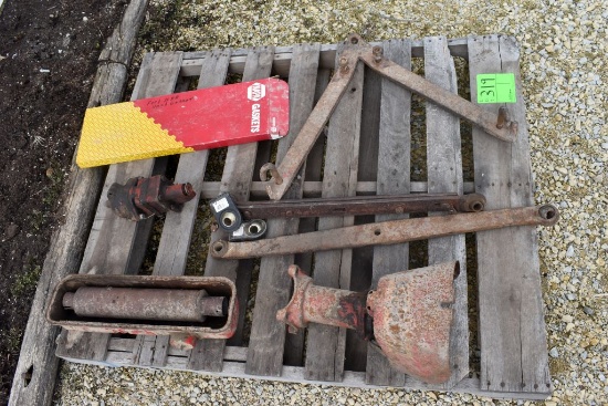 Pallet Of Ford NAA Tractor Parts, PTO, Valve Cover, Muffler, Hyd Pump, 3 Point Arms, Head Gasket
