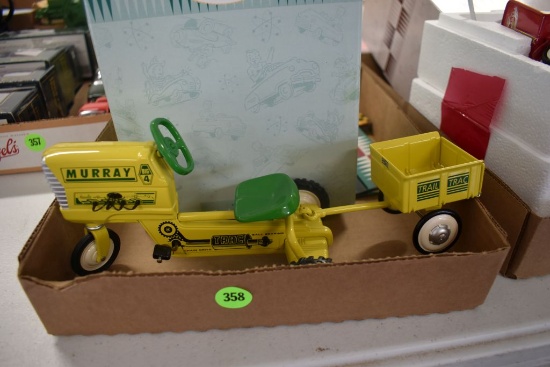 Hallmark 1961 Murray Tractor With Trailer Kiddy Car Pedal Tractor With Box
