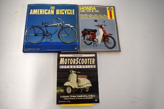 Hanes Honda C50 70 Manual, American Bike Book, Cushman Motor Scooter Buyers Guide