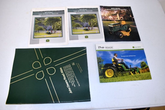 Assortment Of John Deere Garden Tractor Sales Brochures