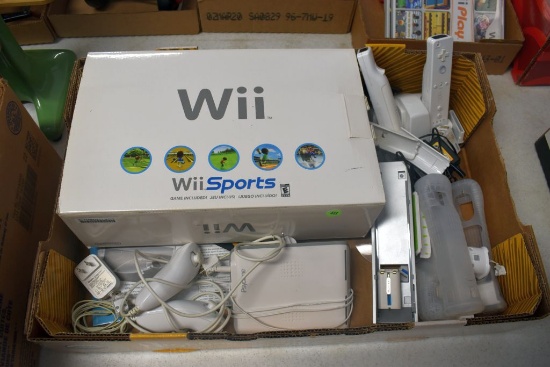 Wii Console With Cords, Controllers, Chargers