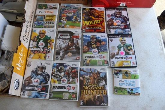 Assortment Of 9 Wii Games