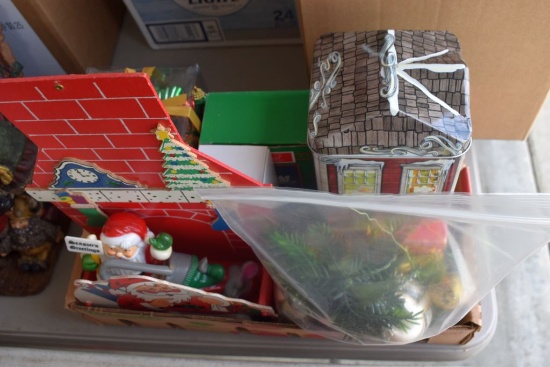 Assortment Of Christmas Holiday Decorations (3) Boxes