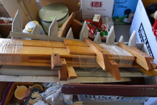 Wooden Shelves, Mirror, Holiday Collectibles, Wooden Side Panels For Wagon