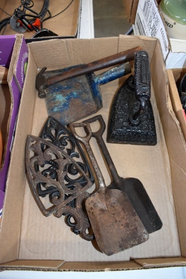Sad Iron, Trivets, Childs Sand Shovels
