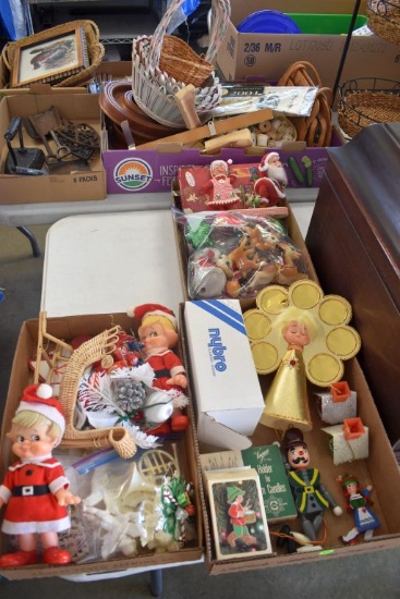 (3) Boxes Of Christmas Decorations