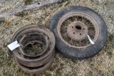 Model A Wheel, And (2) 36 Ford Rims