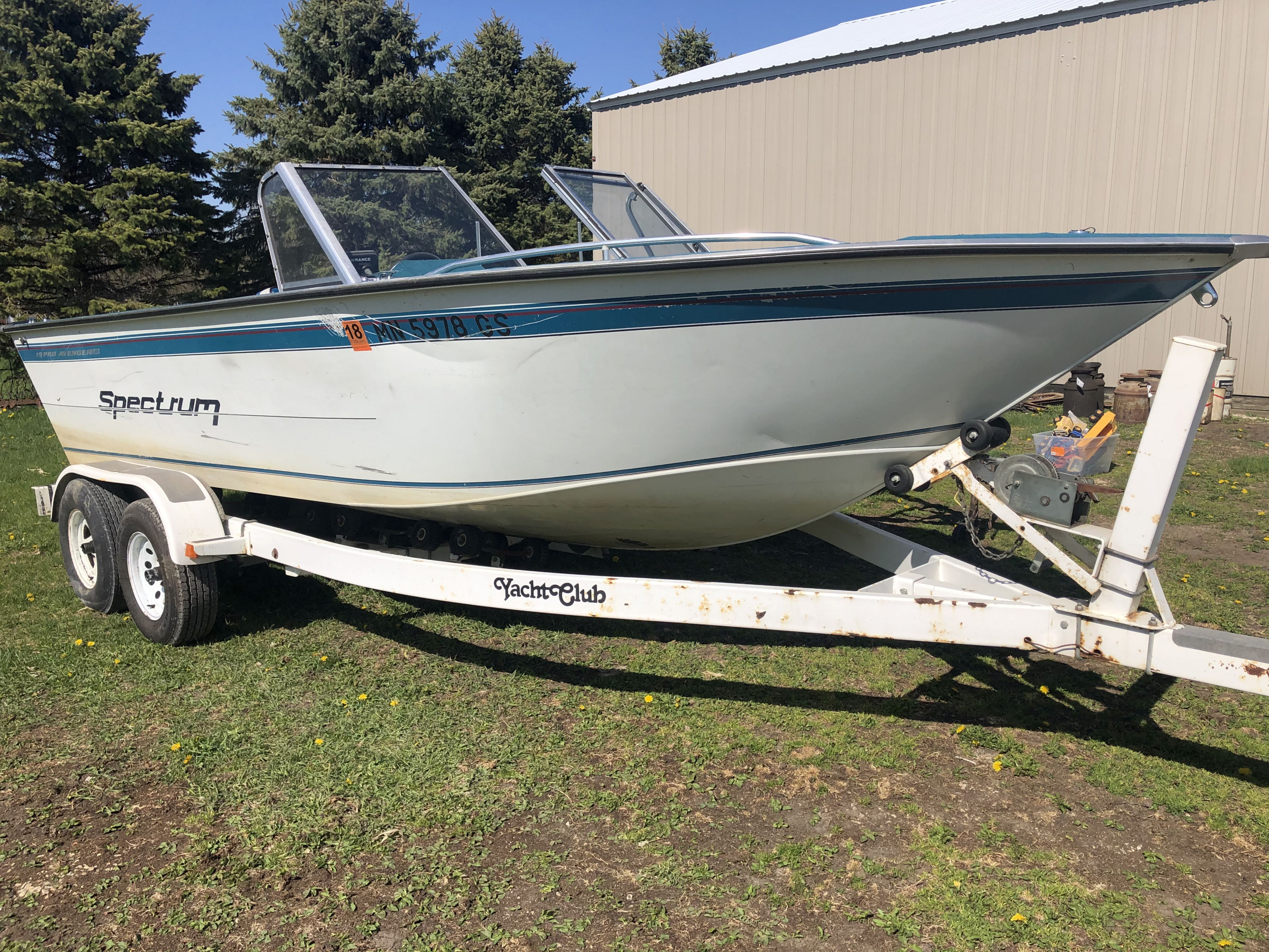 1995 Spectrum 19Pro Avenger SD Deep V Fishing | Proxibid