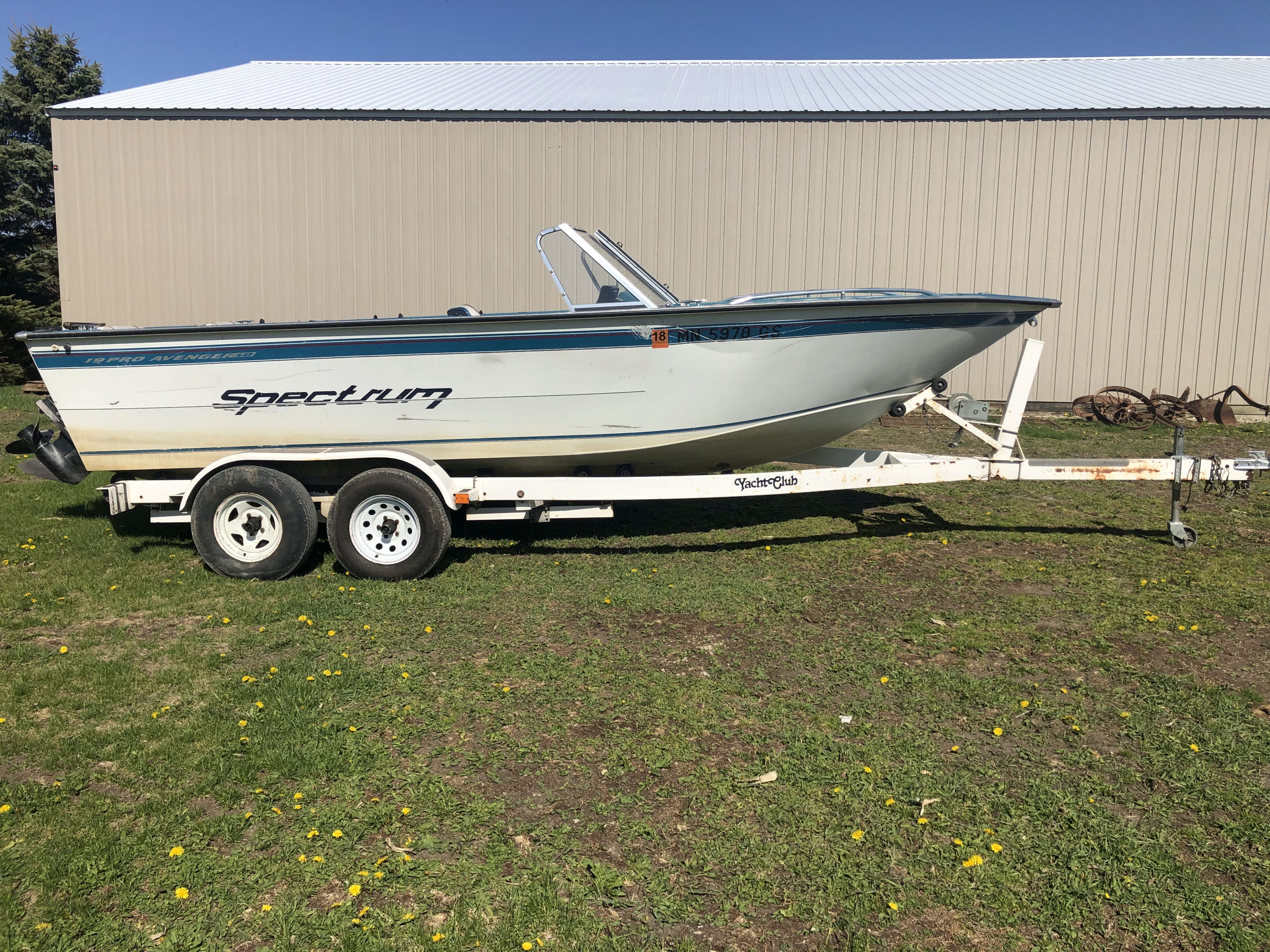 1995 Spectrum 19Pro Avenger SD Deep V Fishing | Proxibid