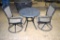 3 Piece Patio Furniture Set, Table And 2 Chairs