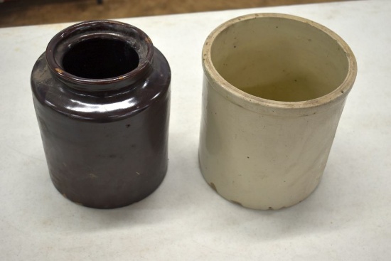 Brown Red Wing Stoneware Wax Sealer Bottom Marked, 1 Gallon Zinc Crock