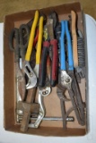 Pliers, Grease Gun, Snips, Assortment Of Tools