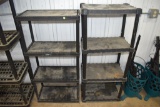 (2) 4 Tier Plastic Shelves