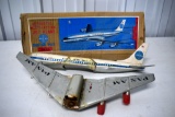 Cragstan Automatic Multi Action Jet Plane Pan Am Bowing 707 With Box