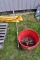 Plastic Tub, Tractor Umbrella Needs Repair, 4 Rotary Hoe Wheels