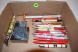 Assortment Of IH Pens And Pencils With MN And Iowa Advertising, IH Steele County Implement Bottle Op
