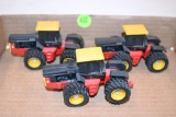 (3) Versatile 1/64th Scale 4WD Tractors