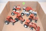 (3) Ford (4) Hesston (2) Mitsubishi 1/64th Scale Toy Tractors