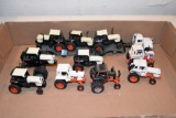 (10) Case 1/64th Scale Tractors And Case Equipment Hauler Semi