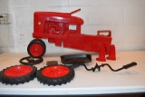 Scale Models Farmall H Pedal Tractor, Unassembled, Missing Parts