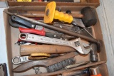 Lady Foot Pry Bar, Crescent Wrench, Hammers, Brush, Punch