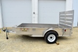 2006 H&H Single Axle Utility Trailer, All Alluminum Sides Frame And Ramp, Wood Deck, 76'' Wide, 10'