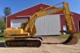 2002 John Deere 160LC Excavator, Enclosed Cab, 28” Pads, 40” Dirt Bucket With Hydraulic Thumb, New C