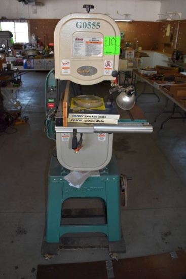 Grizzly Model G0555 Band Saw, 14", 1 HP Electric Motor, Works Good, 14"x14" Table