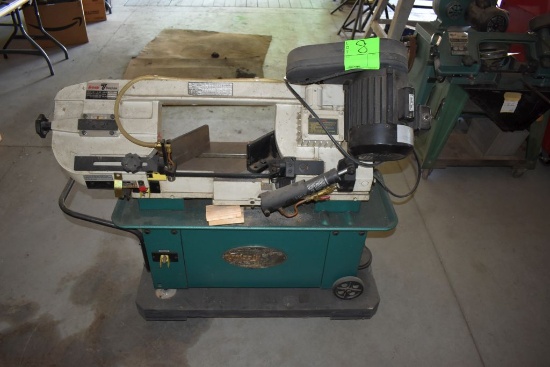 Grizzly 7 Inch Band Saw, Model G0561, On Rolling Cart, Works Good, Has Liquid Coolant, 7"x12" Capaci
