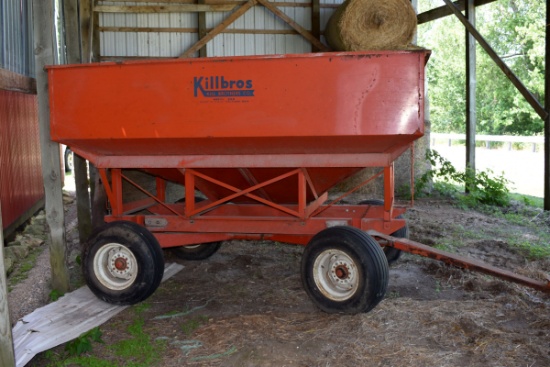 Killbros 350 Gravity Box On Kory Model 6872 Running Gear 6 Ton, 11L-15 Tires