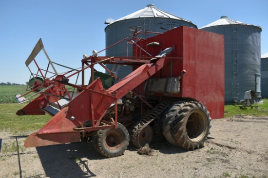 1953 Ford Jubilee Tractor With Faris Binder For Canary Grass, Front Wheel Assist, Triple Rear Tires